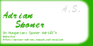 adrian sponer business card